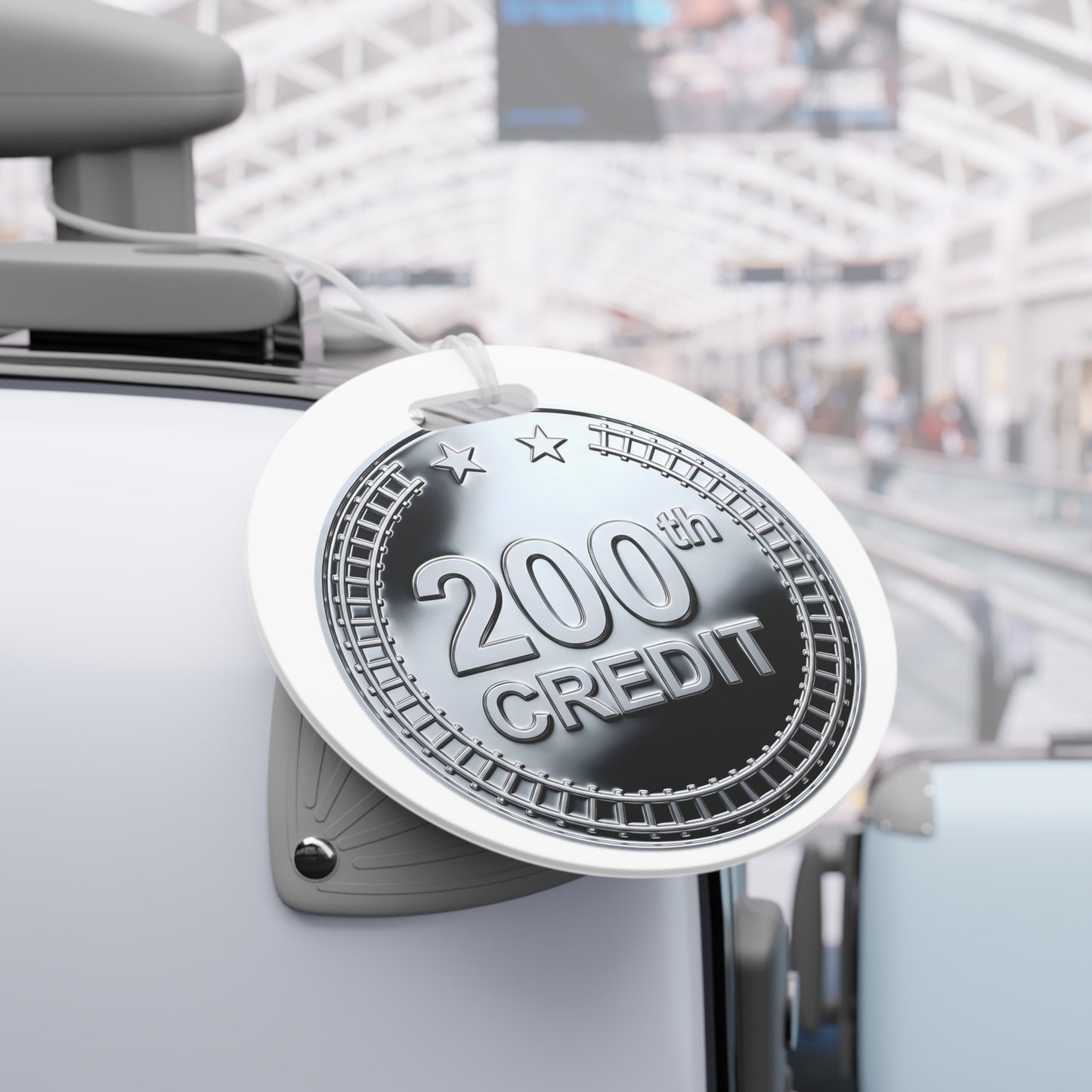 Silver Coaster Club 200th Credit Milestone Luggage Tag - THOOSIEMERCH product image