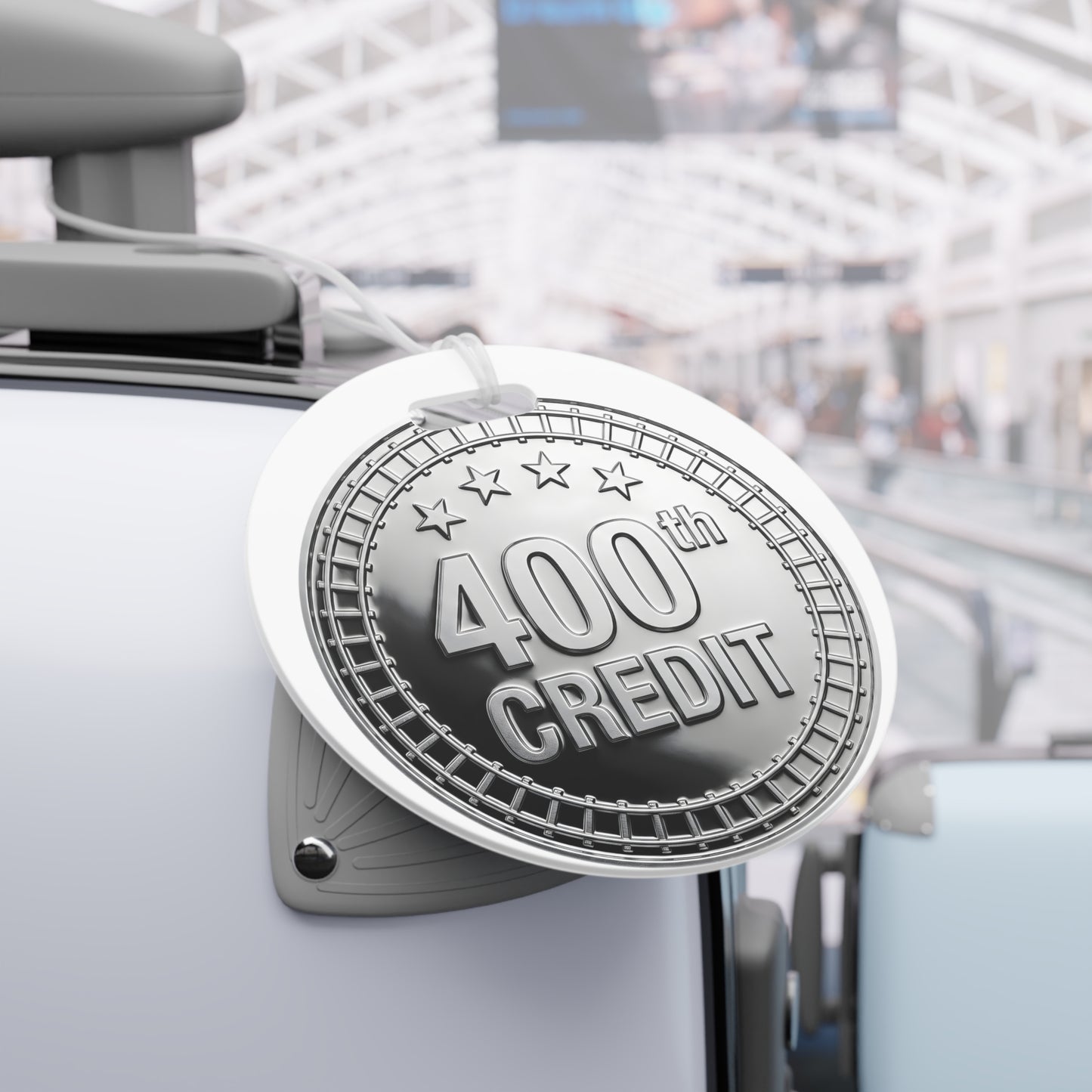Silver Coaster Club 400th Credit Milestone Luggage Tag - THOOSIEMERCH product image