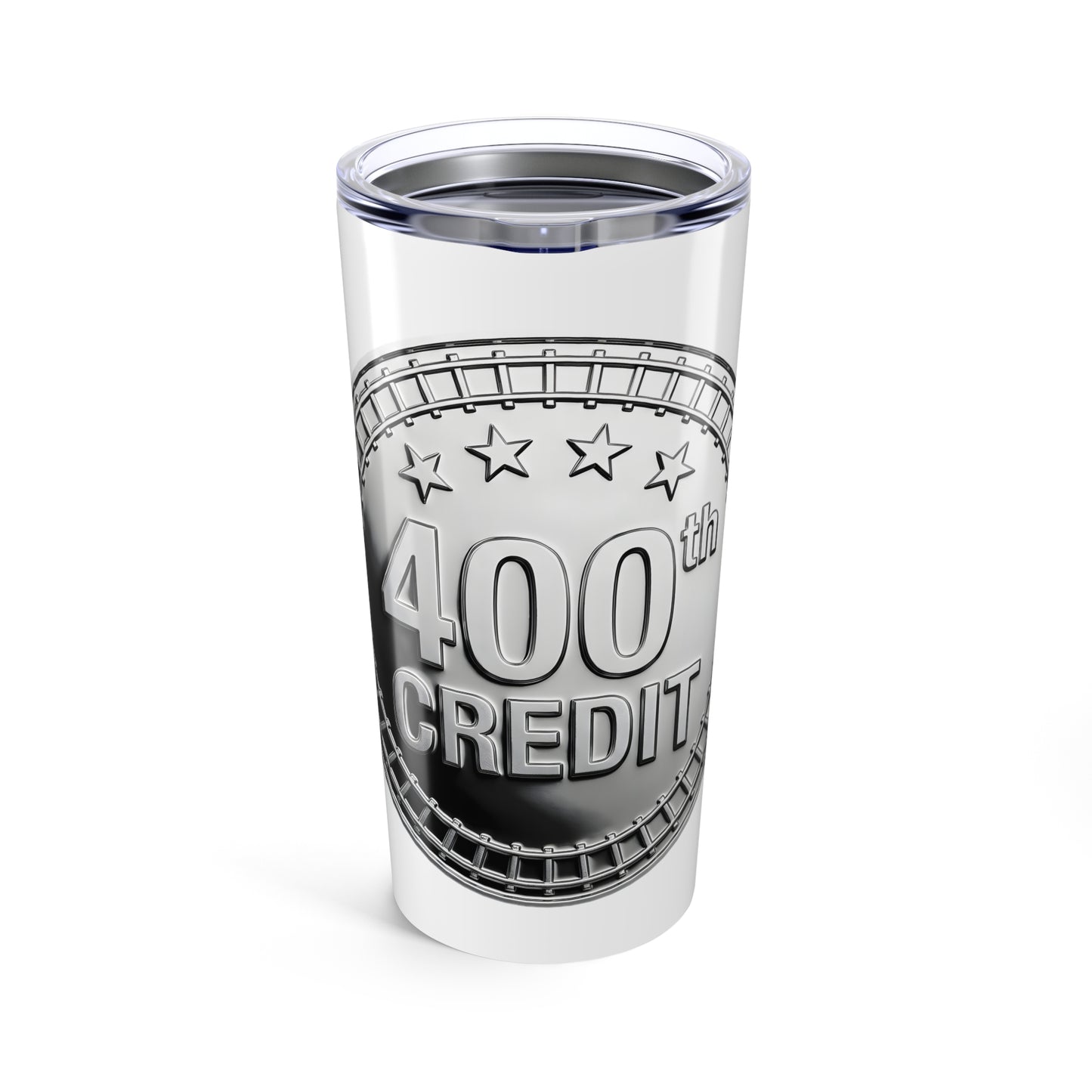 Silver Coaster Club 400th Credit Milestone Tumbler 20oz - THOOSIEMERCH product image