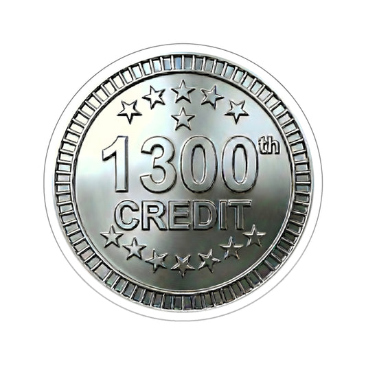 Platinum Coaster Club 1300th Credit Milestone Die-Cut Sticker - THOOSIEMERCH product image
