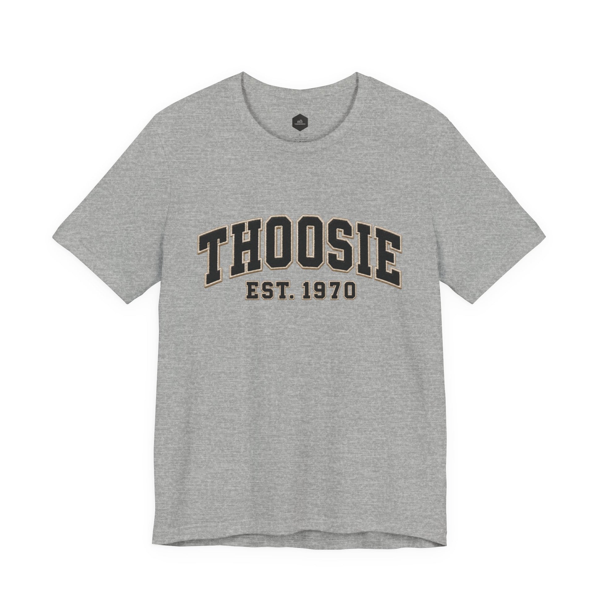 Born in 1970 Coaster Tee with vintage collegiate-style year graphic