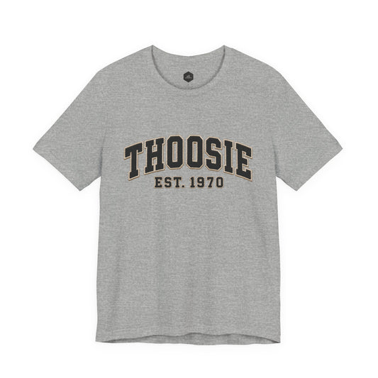 Born in 1970 Coaster Tee with vintage collegiate year graphic