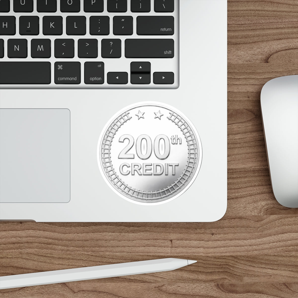 Silver Coaster Club 200th Credit Milestone Die-Cut Sticker - THOOSIEMERCH product image