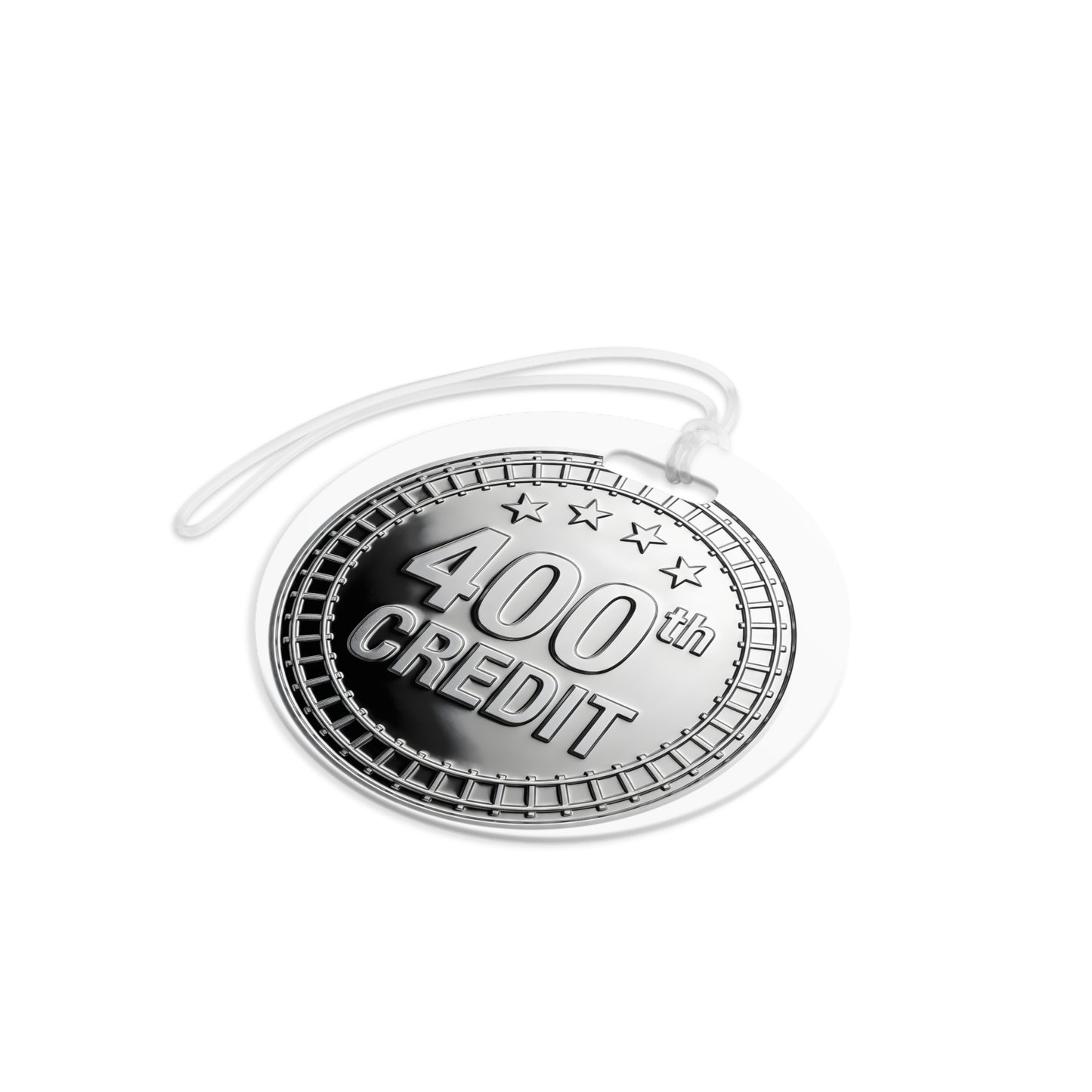 Silver Coaster Club 400th Credit Milestone Luggage Tag - THOOSIEMERCH product image