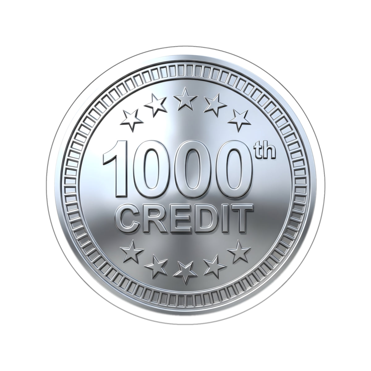 Platinum Coaster Club 1000th Credit Milestone Die-Cut Sticker - THOOSIEMERCH product image