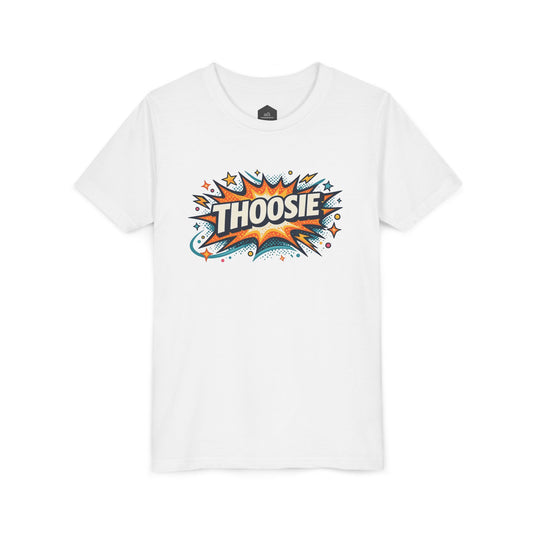 Thoosie Pop Youth Tee with colorful Thoosie burst logo