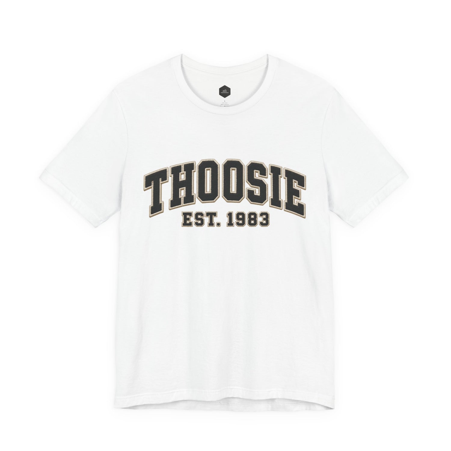 Born in 1983 Coaster Tee with vintage collegiate year graphic