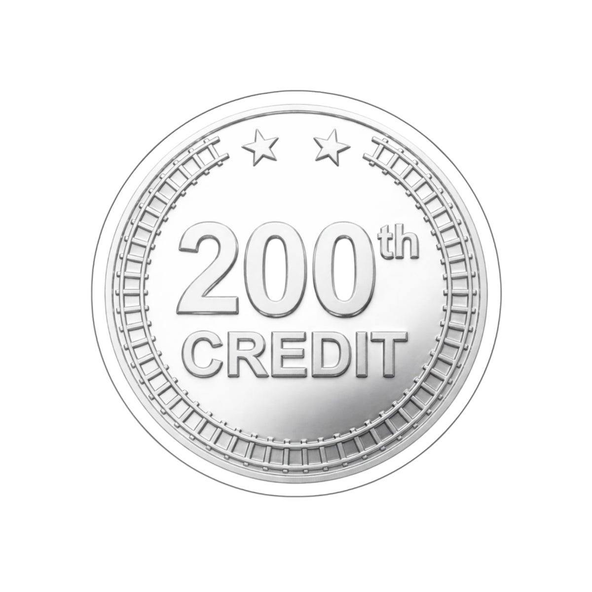 Silver Coaster Club 200th Credit Milestone Die-Cut Sticker - THOOSIEMERCH product image