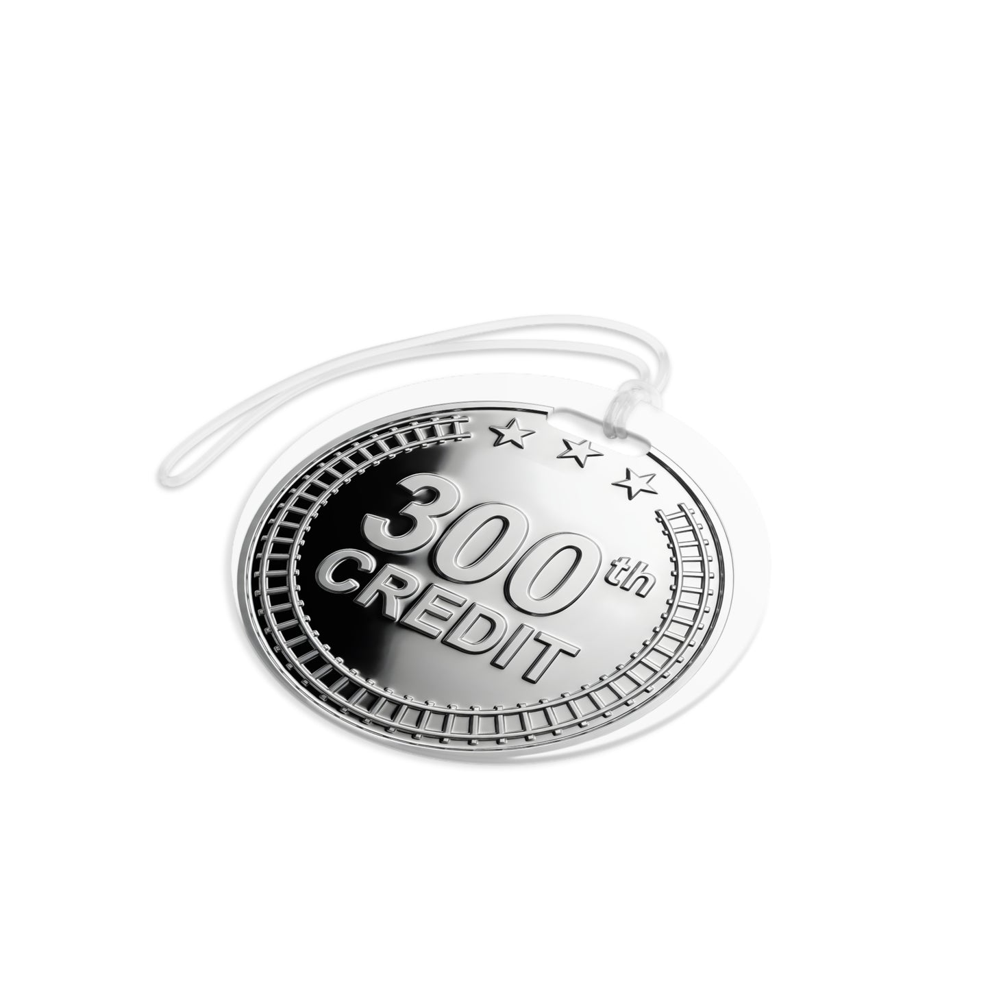 Silver Coaster Club 300th Credit Milestone Luggage Tag - THOOSIEMERCH product image