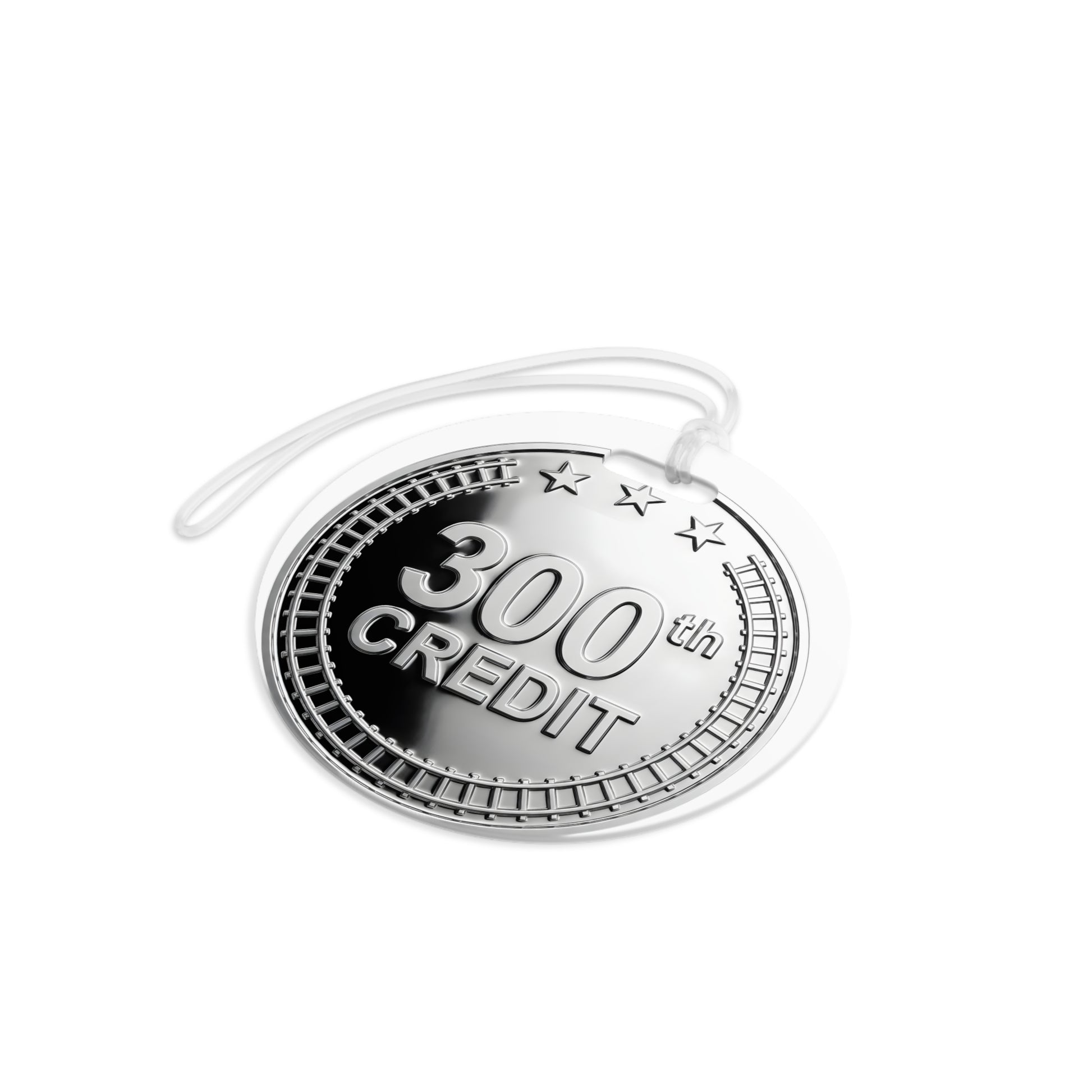 Silver Coaster Club 300th Credit Milestone Luggage Tag - THOOSIEMERCH product image