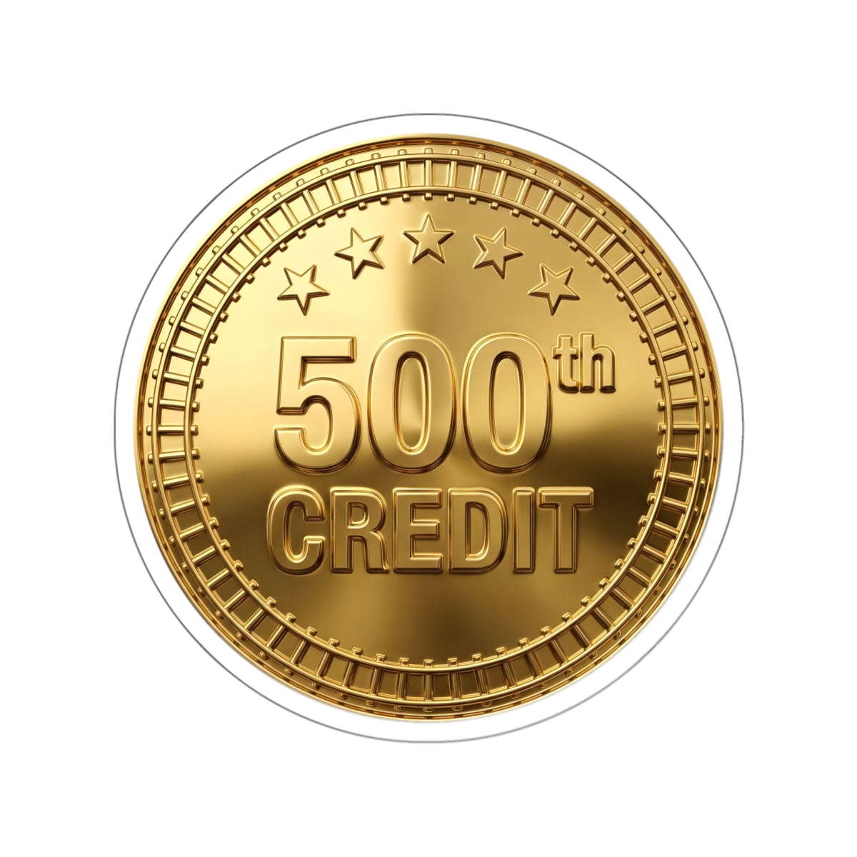 Gold Coaster Club 500th Credit Milestone Die-Cut Sticker - THOOSIEMERCH product image