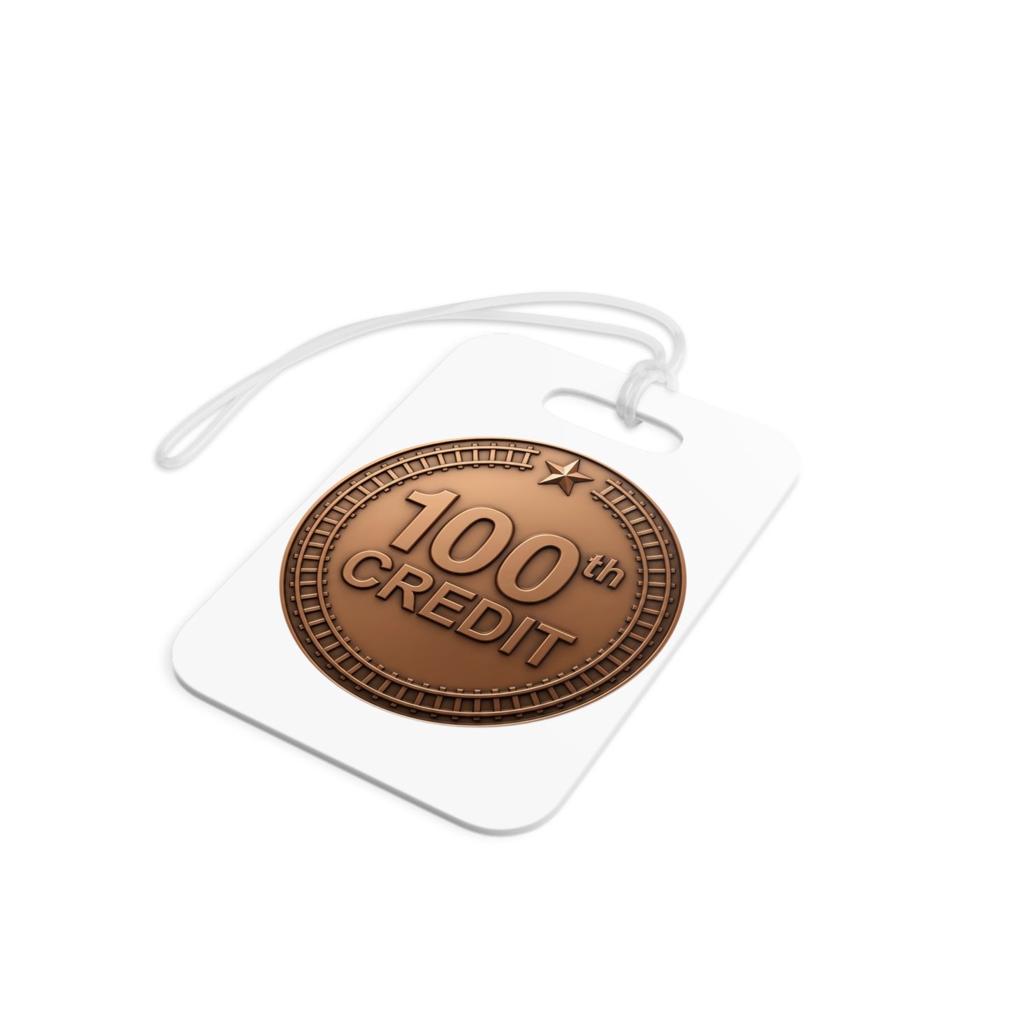 Bronze Coaster Club 100th Credit Milestone Luggage Tag - THOOSIEMERCH product image