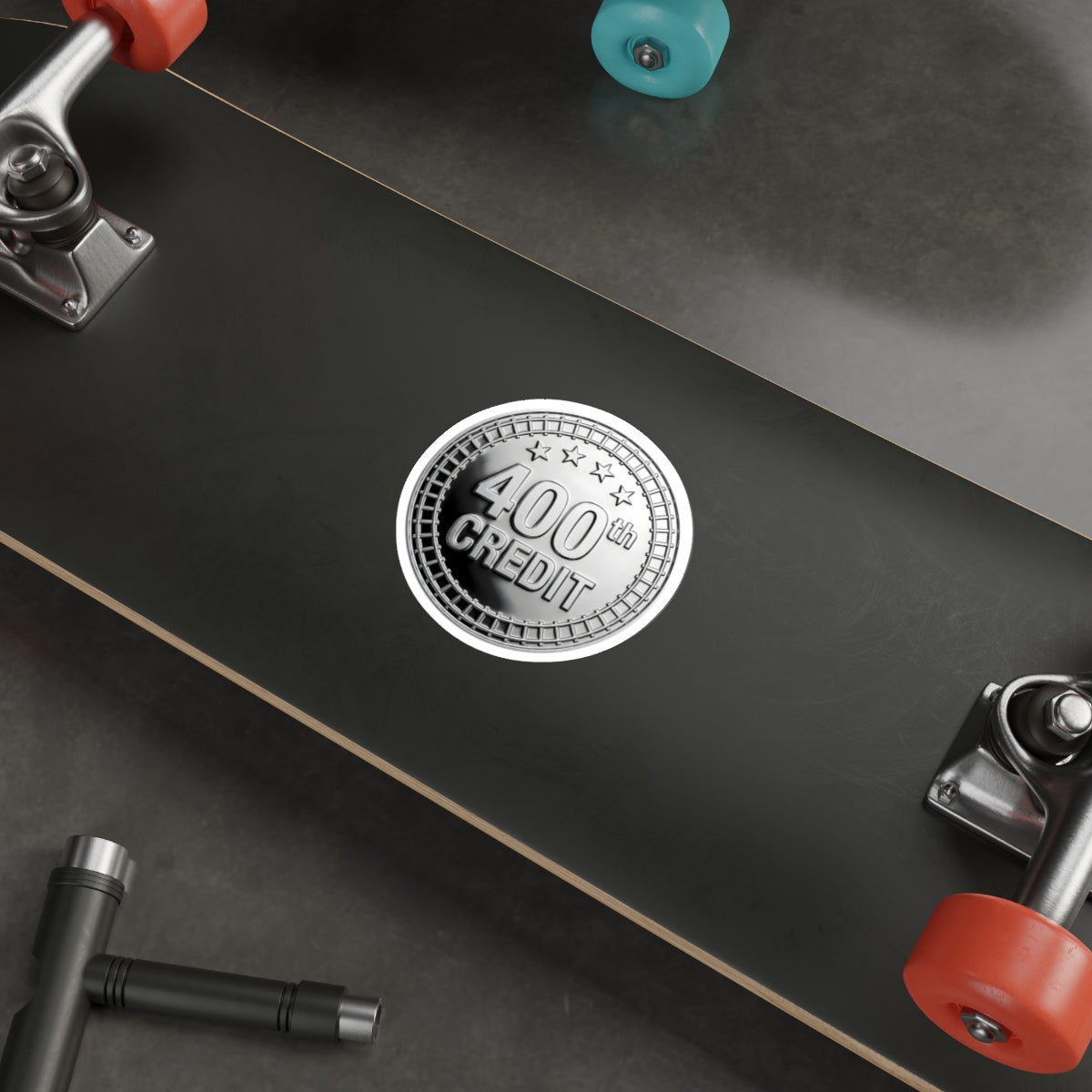 Silver Coaster Club 400th Credit Milestone Die-Cut Sticker - THOOSIEMERCH product image