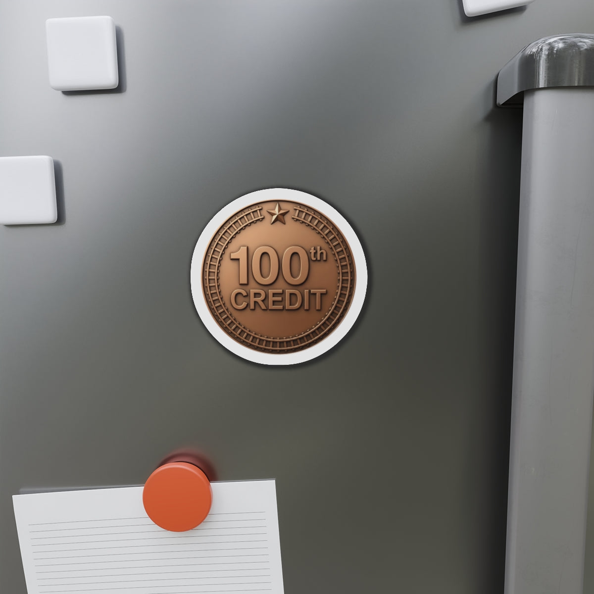 Bronze Coaster Club 100th Credit Milestone Die-Cut Magnet - THOOSIEMERCH product image