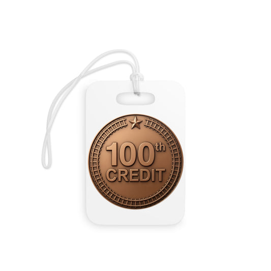 Bronze Coaster Club 100th Credit Milestone Luggage Tag - THOOSIEMERCH product image