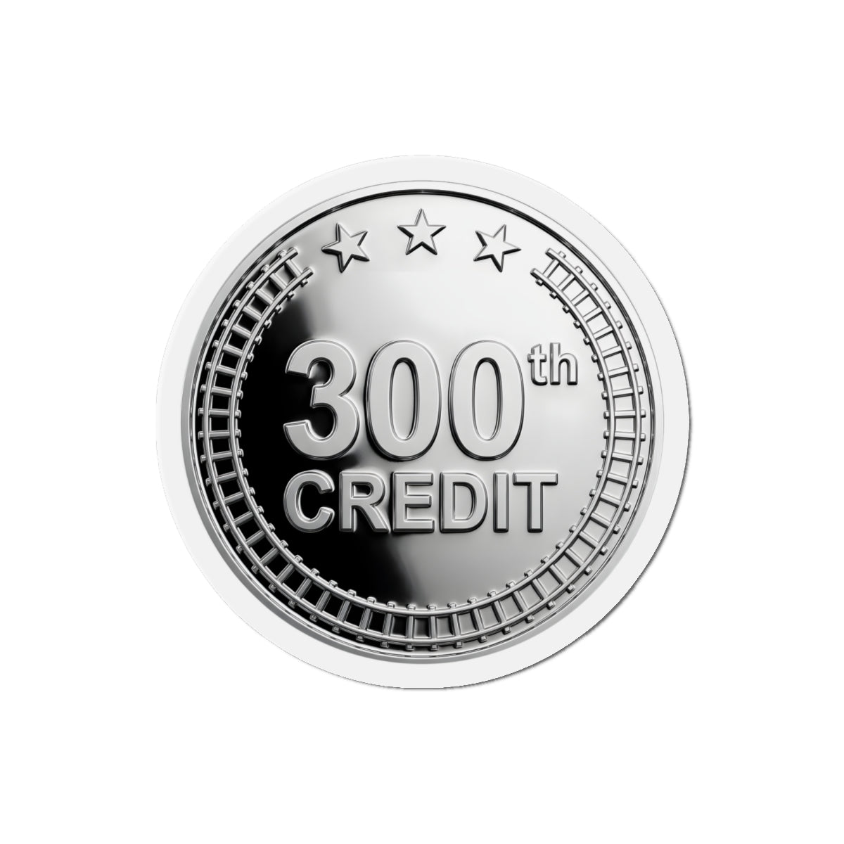 Silver Coaster Club 300th Credit Milestone Die-Cut Magnet - THOOSIEMERCH product image
