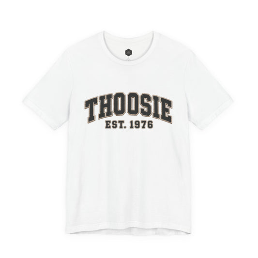 Born in 1976 Coaster Tee with vintage collegiate year graphic