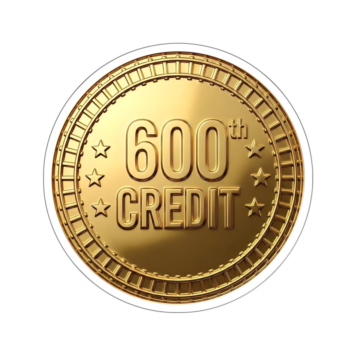 Gold Coaster Club 600th Credit Milestone Die-Cut Sticker - THOOSIEMERCH product image