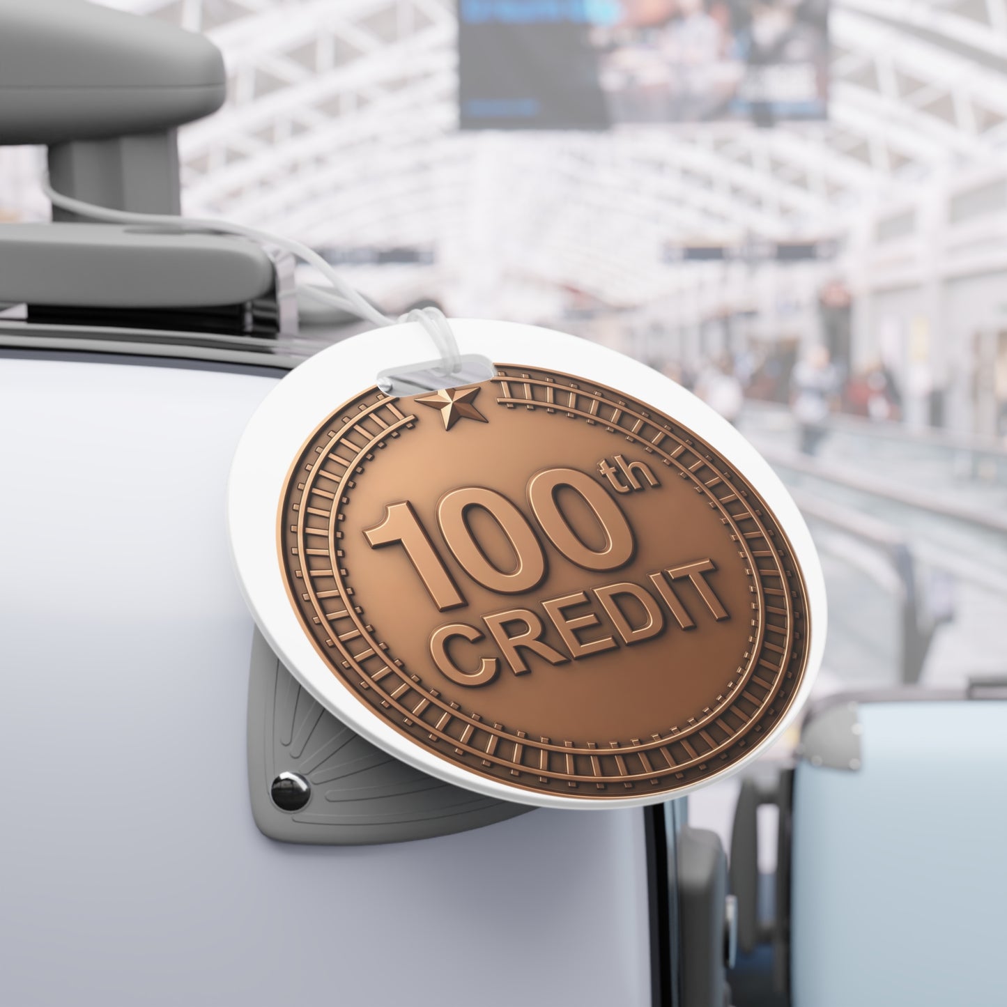 Bronze Coaster Club 100th Credit Milestone Luggage Tag - THOOSIEMERCH product image