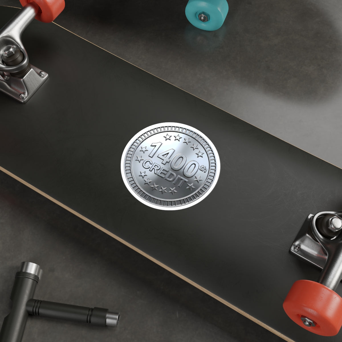 Platinum Coaster Club 1400th Credit Milestone Die-Cut Sticker - THOOSIEMERCH product image