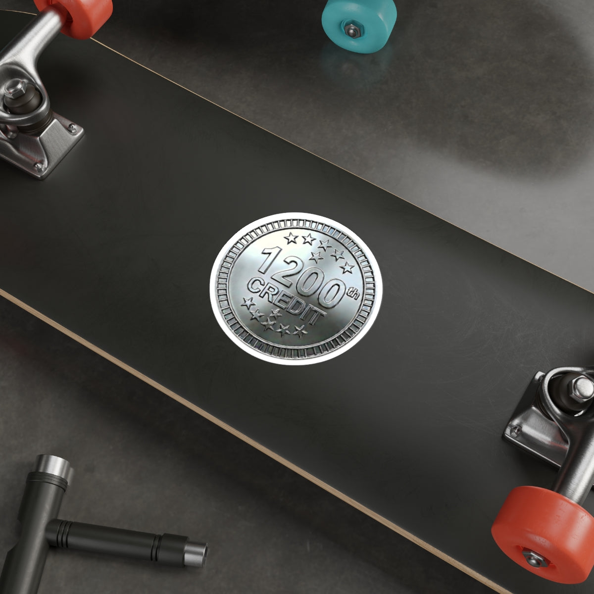 Platinum Coaster Club 1200th Credit Milestone Die-Cut Sticker - THOOSIEMERCH product image