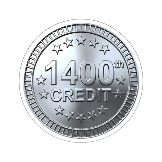 Platinum Coaster Club 1400th Credit Milestone Die-Cut Sticker - THOOSIEMERCH product image