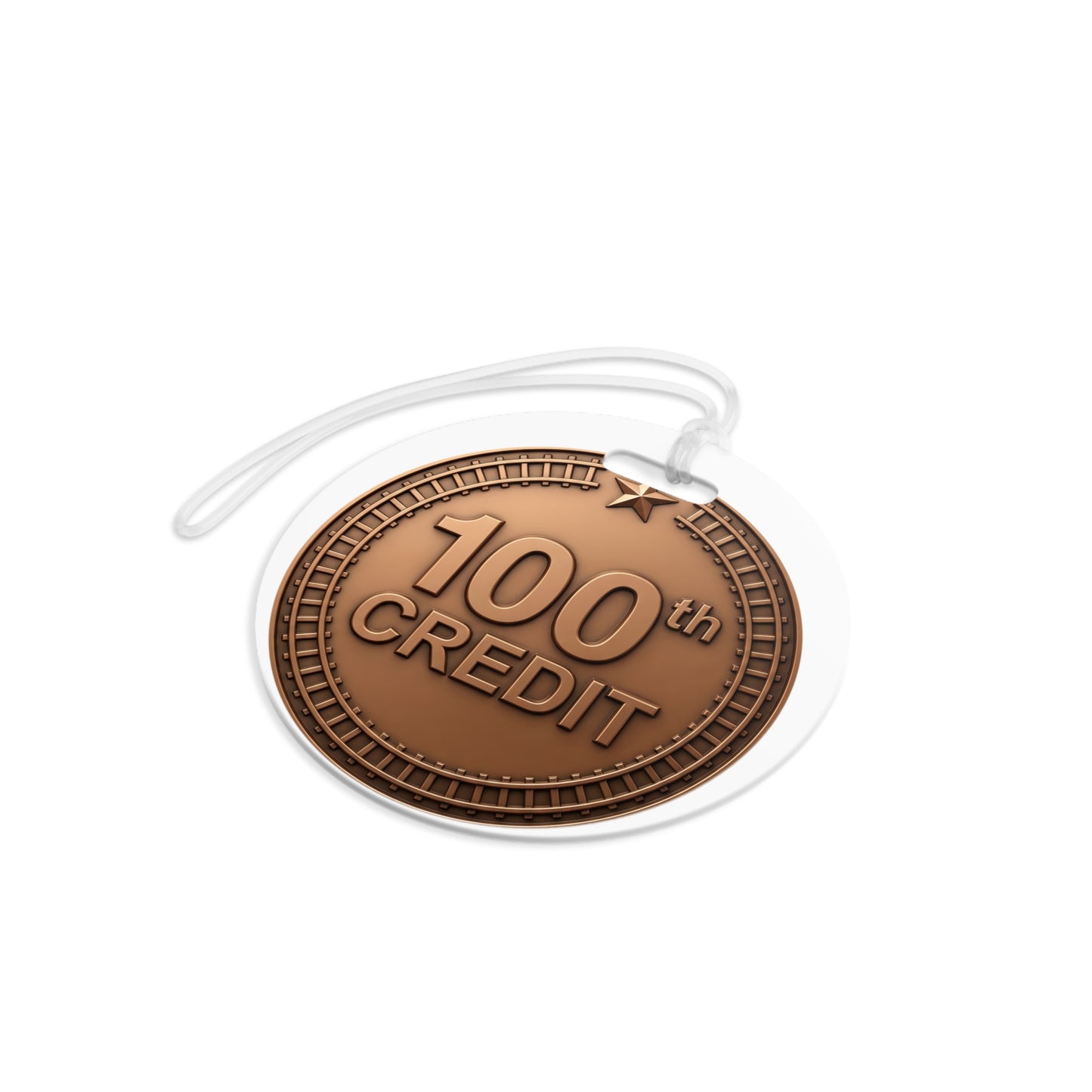 Bronze Coaster Club 100th Credit Milestone Luggage Tag - THOOSIEMERCH product image