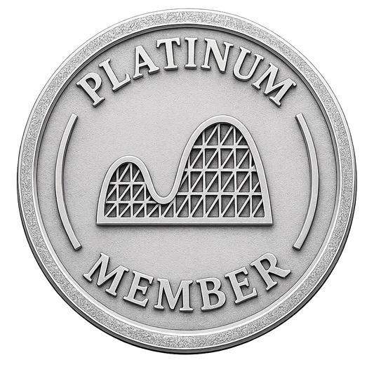 Platinum Member Tee with circular coaster badge graphic