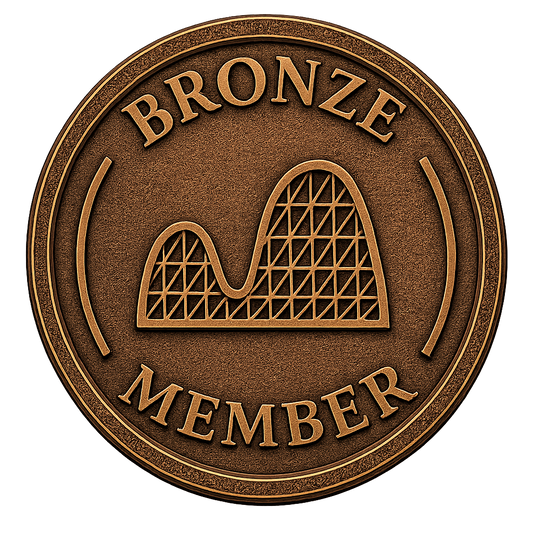 Bronze Member Tee with circular coaster badge graphic