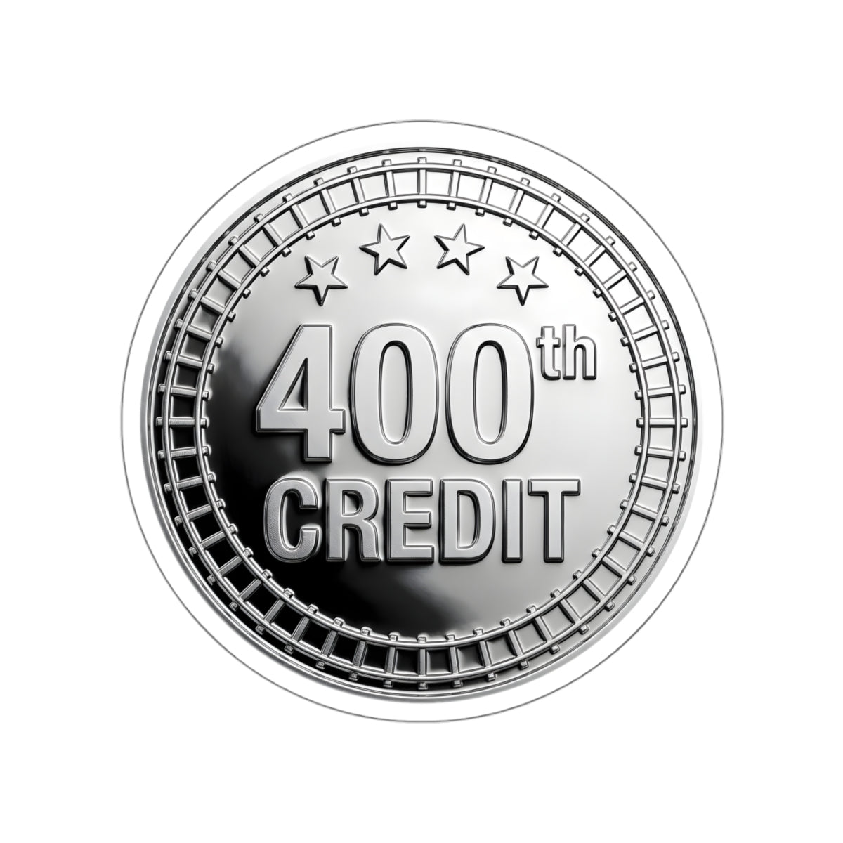 Silver Coaster Club 400th Credit Milestone Die-Cut Sticker - THOOSIEMERCH product image