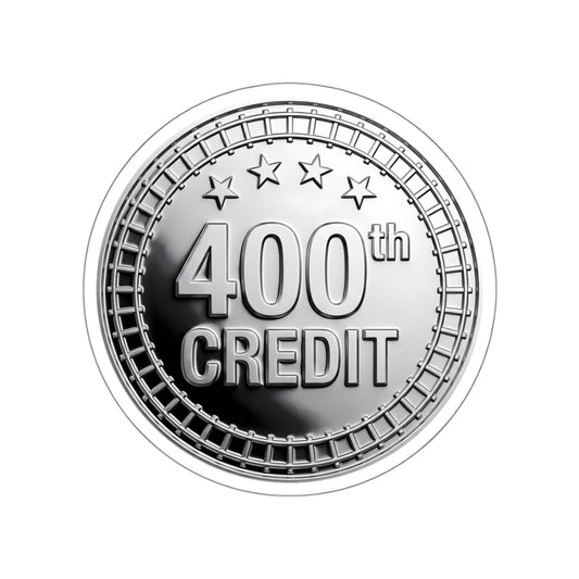 Silver Coaster Club 400th Credit Milestone Die-Cut Sticker - THOOSIEMERCH product image