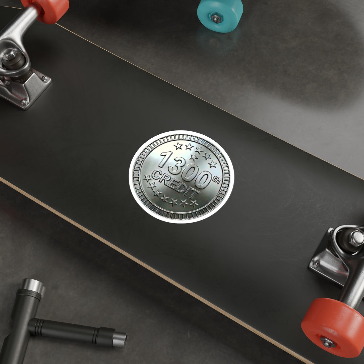Platinum Coaster Club 1300th Credit Milestone Die-Cut Sticker - THOOSIEMERCH product image