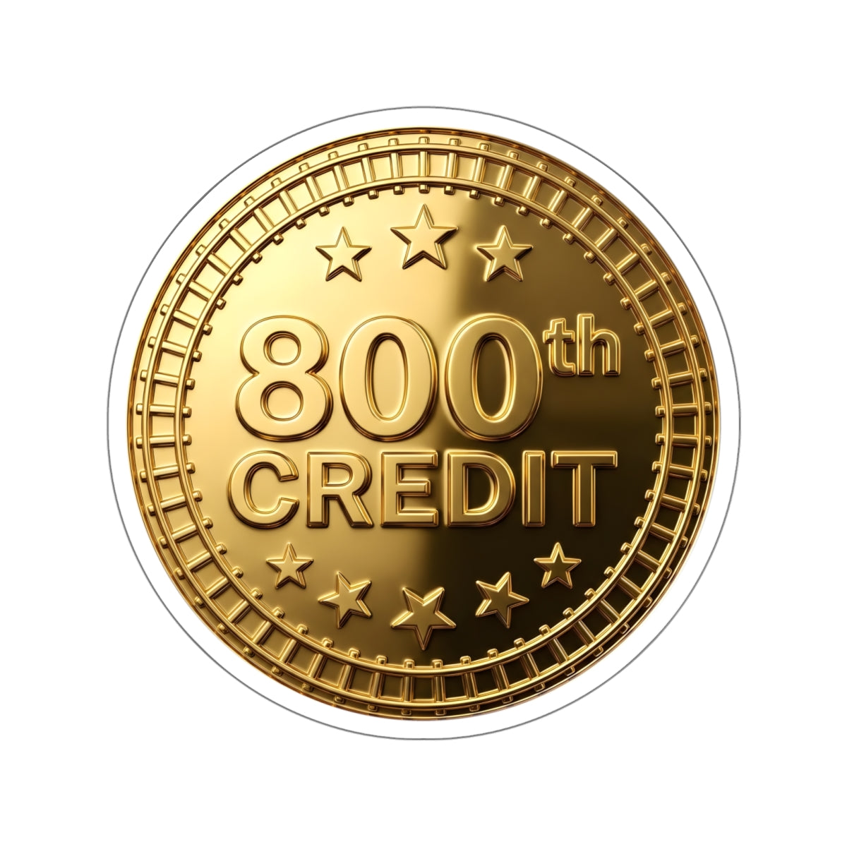 Gold Coaster Club 800th Credit Milestone Die-Cut Sticker - THOOSIEMERCH product image