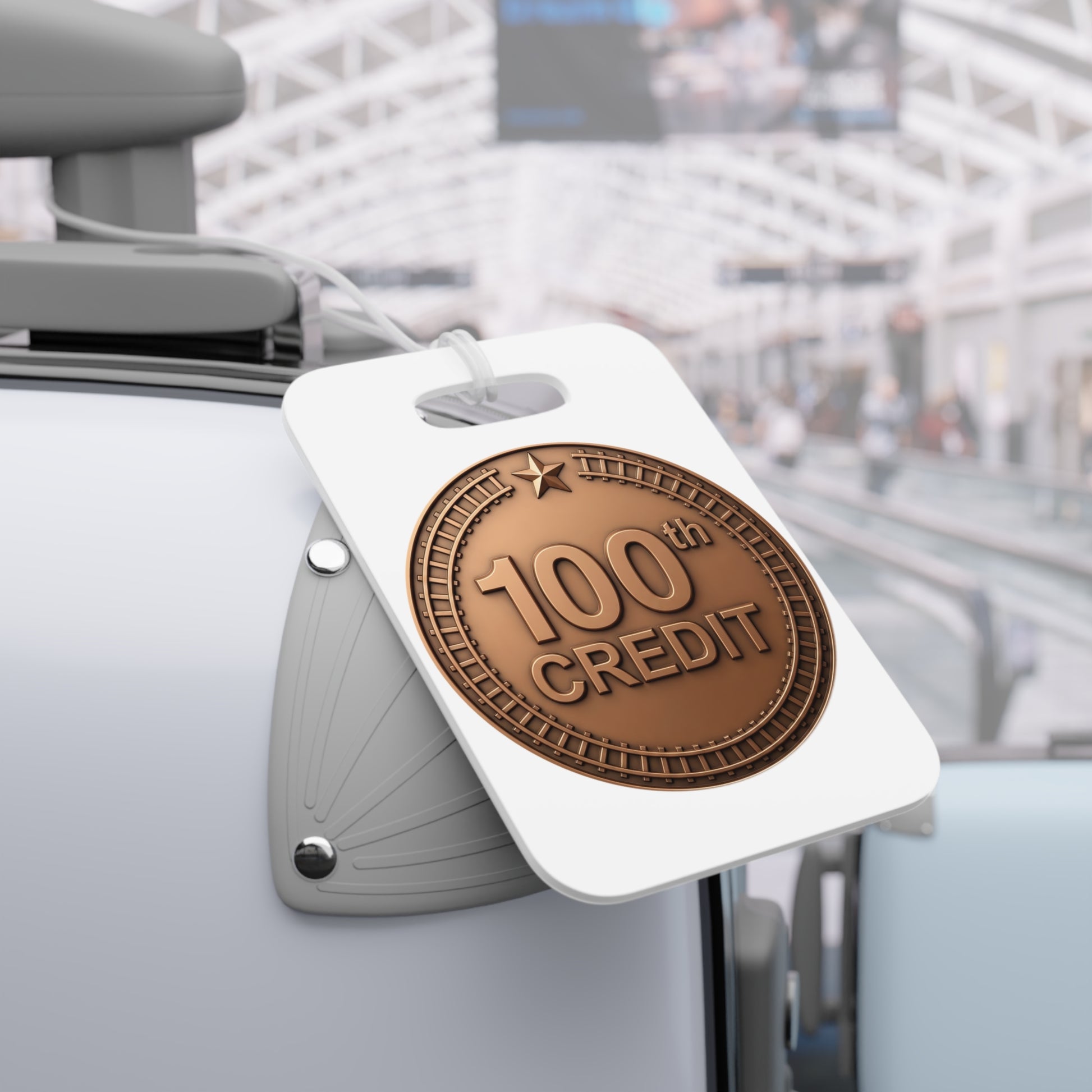 Bronze Coaster Club 100th Credit Milestone Luggage Tag - THOOSIEMERCH product image