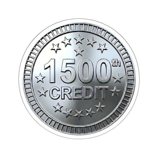 Platinum Coaster Club 1500th Credit Milestone Die-Cut Sticker - THOOSIEMERCH product image
