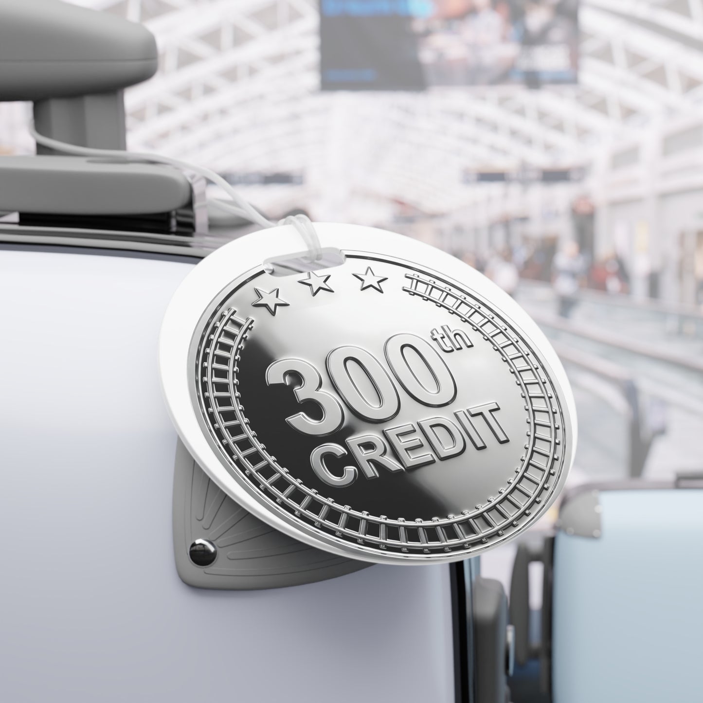 Silver Coaster Club 300th Credit Milestone Luggage Tag - THOOSIEMERCH product image