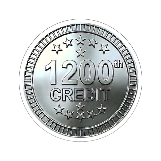 Platinum Coaster Club 1200th Credit Milestone Die-Cut Sticker - THOOSIEMERCH product image
