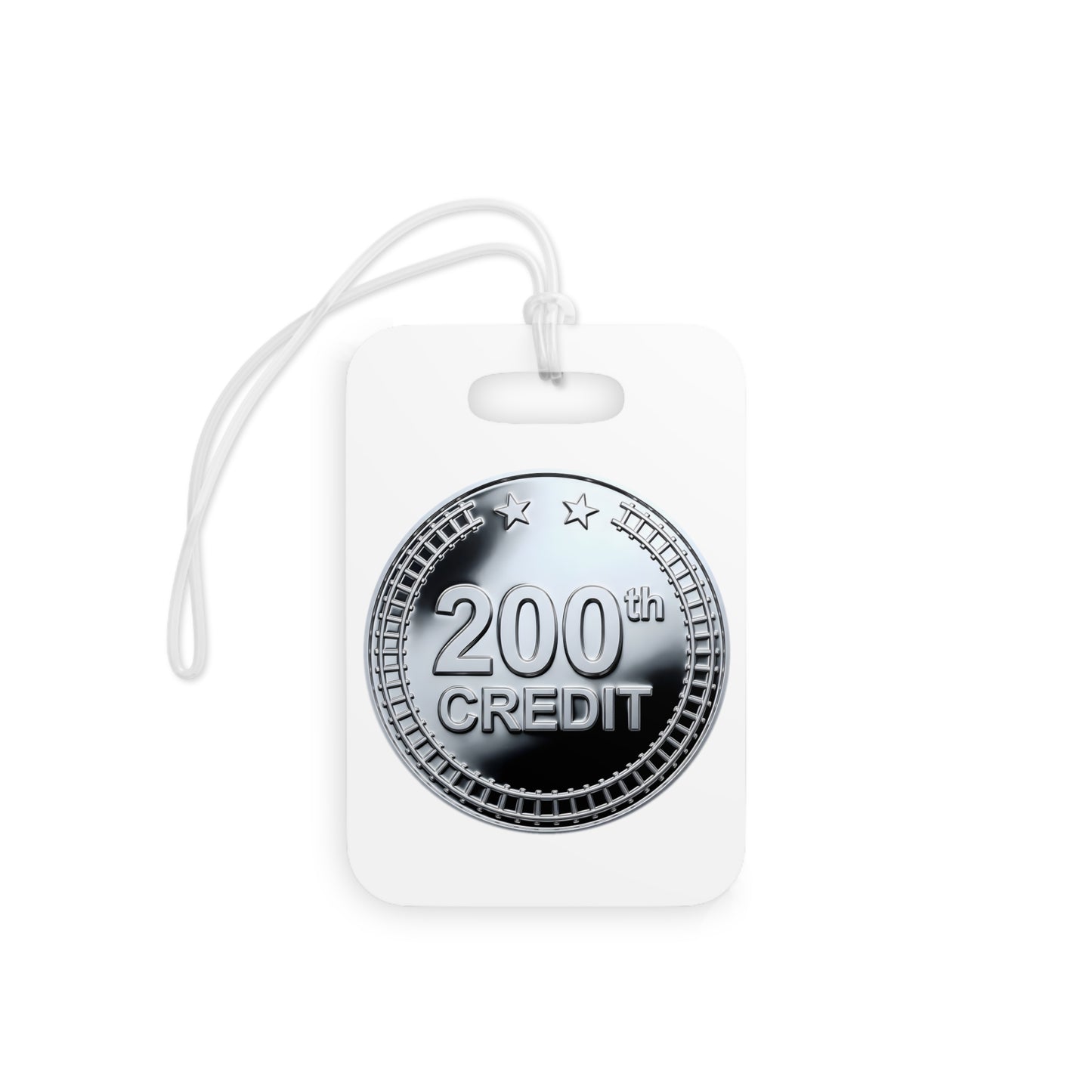 Silver Coaster Club 200th Credit Milestone Luggage Tag - THOOSIEMERCH product image