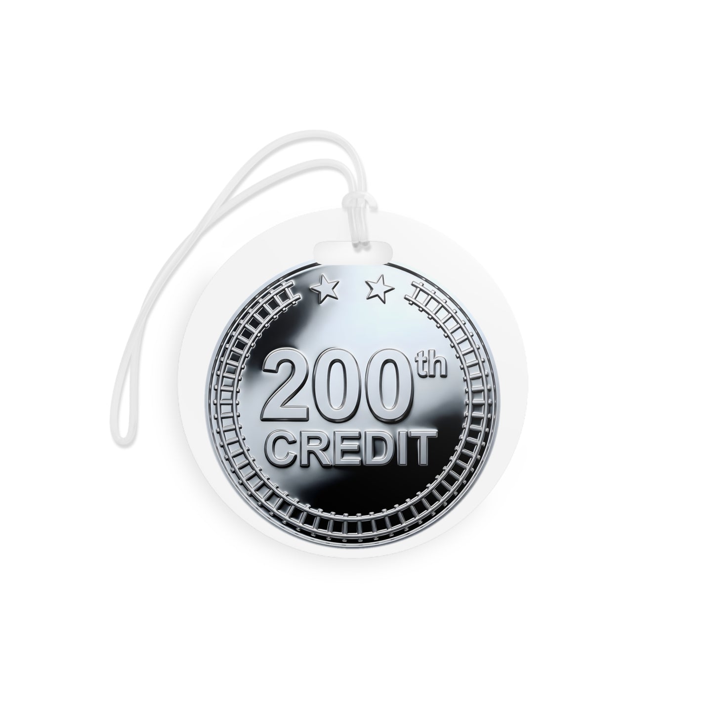 Silver Coaster Club 200th Credit Milestone Luggage Tag - THOOSIEMERCH product image