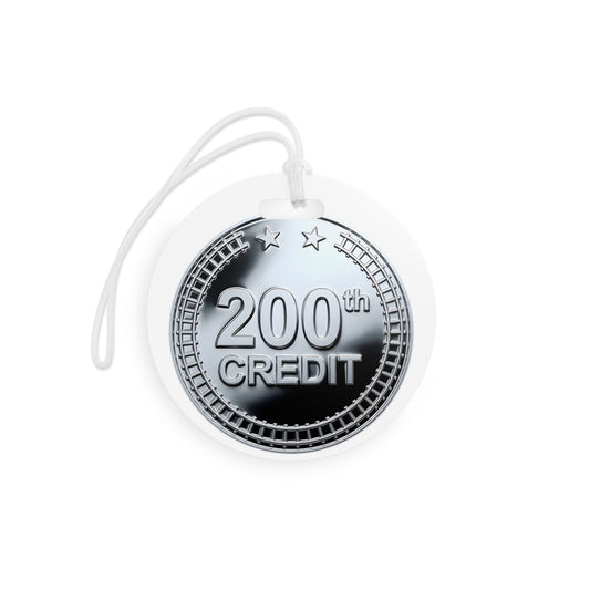 Silver Coaster Club 200th Credit Milestone Luggage Tag - THOOSIEMERCH product image