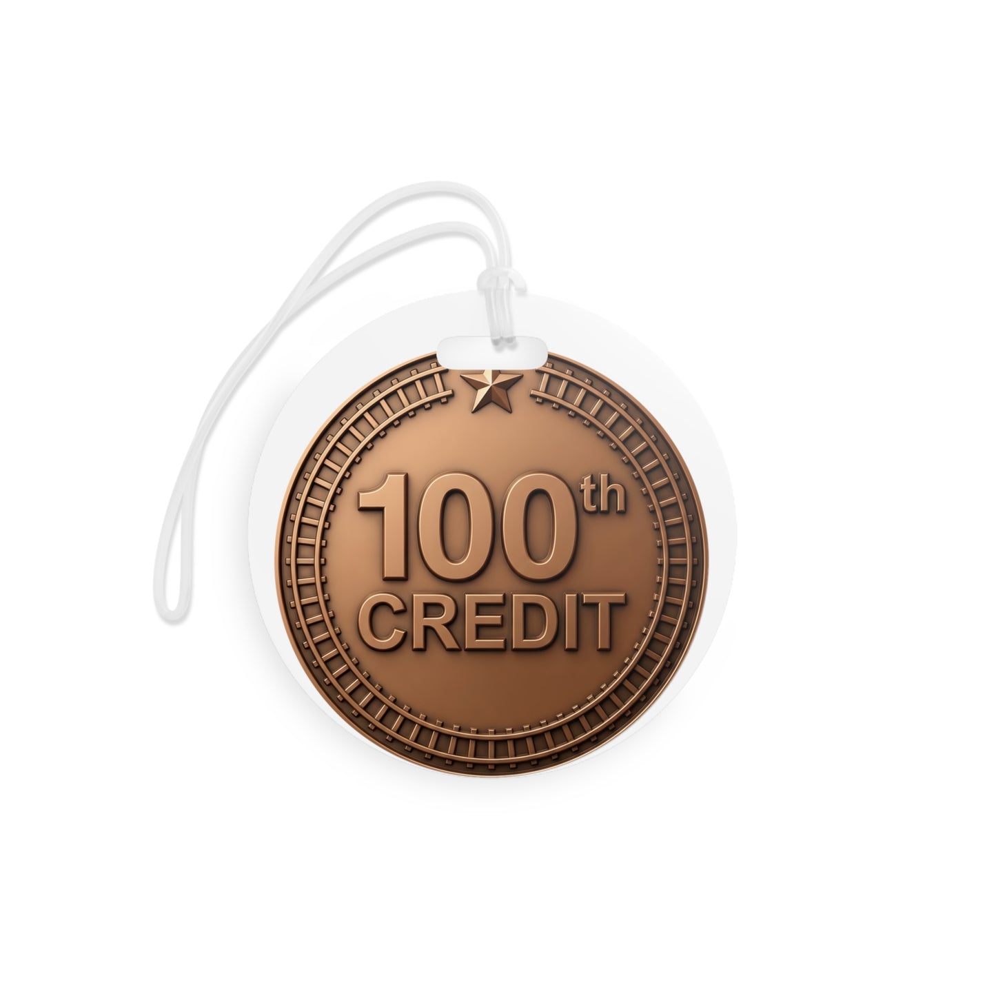 Bronze Coaster Club 100th Credit Milestone Luggage Tag - THOOSIEMERCH product image