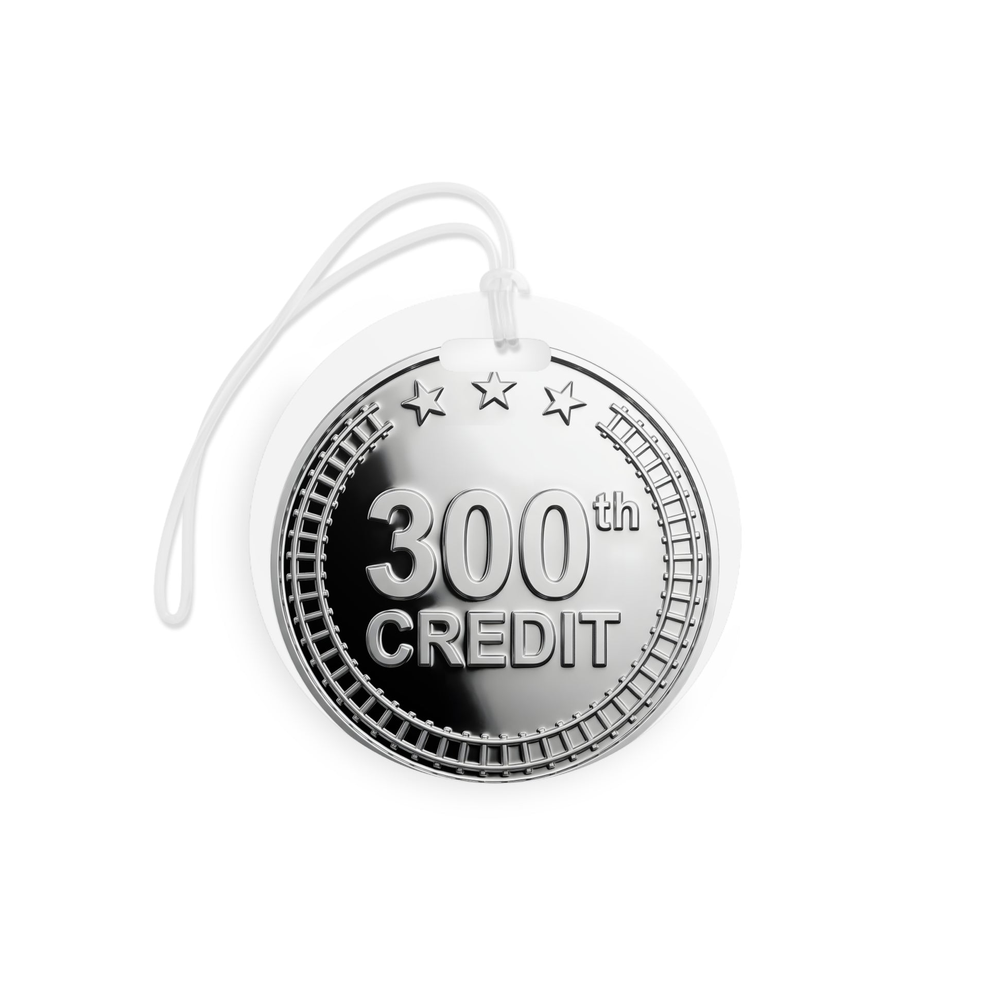 Silver Coaster Club 300th Credit Milestone Luggage Tag - THOOSIEMERCH product image