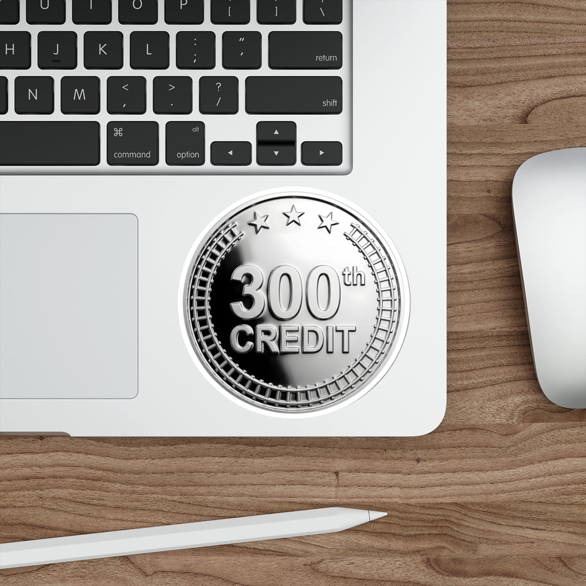 Silver Coaster Club 300th Credit Milestone Die-Cut Sticker - THOOSIEMERCH product image