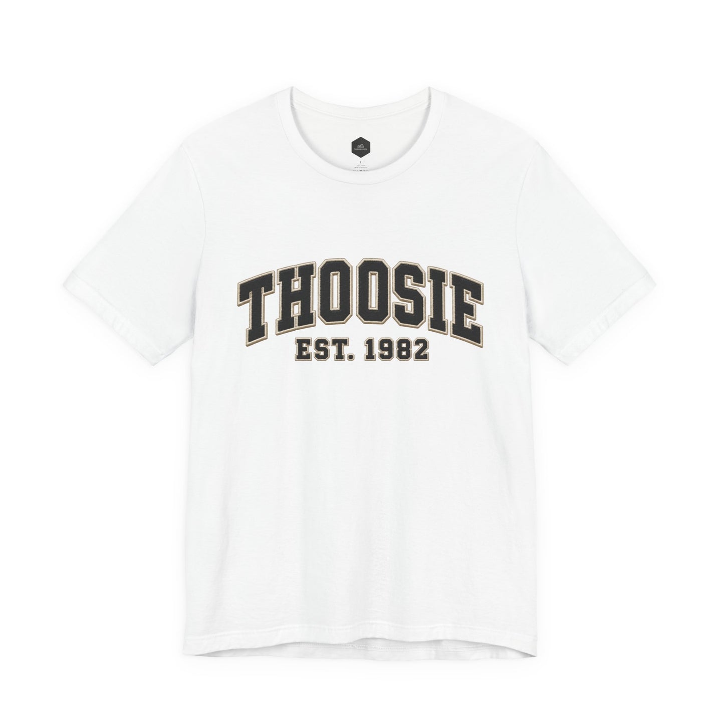 Born in 1982 Coaster Tee with vintage collegiate-style year graphic