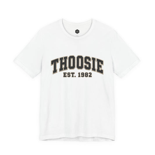 Born in 1982 Coaster Tee with vintage collegiate year graphic