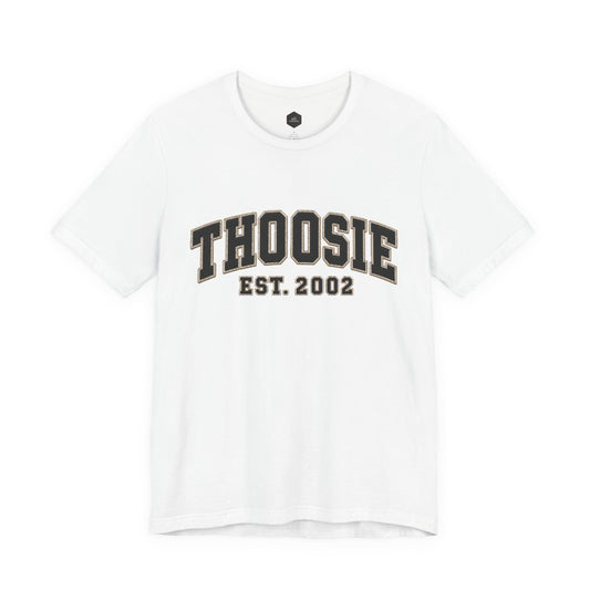 Born in 2002 Coaster Tee with vintage collegiate year graphic