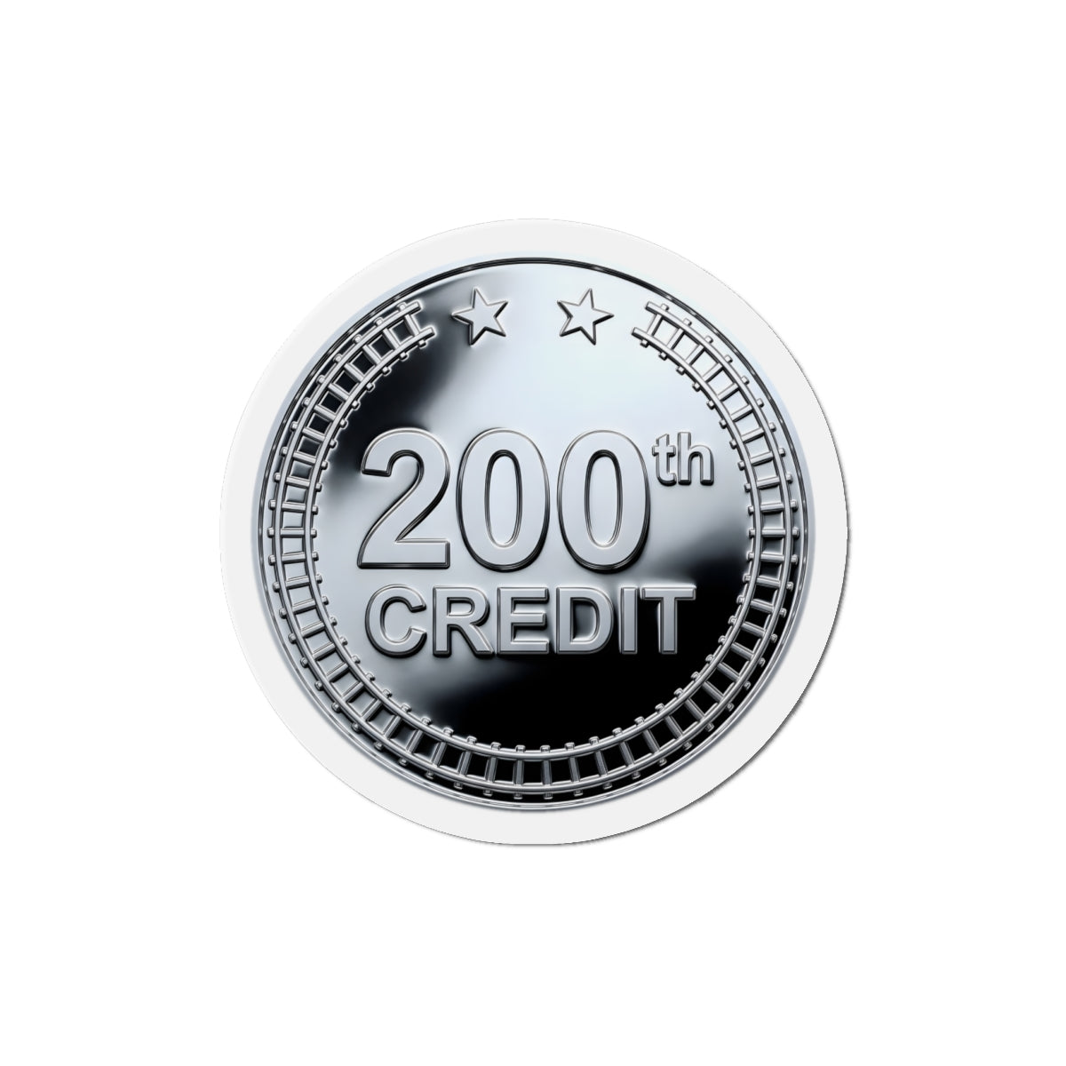 Silver Coaster Club 200th Credit Milestone Die-Cut Magnet - THOOSIEMERCH product image
