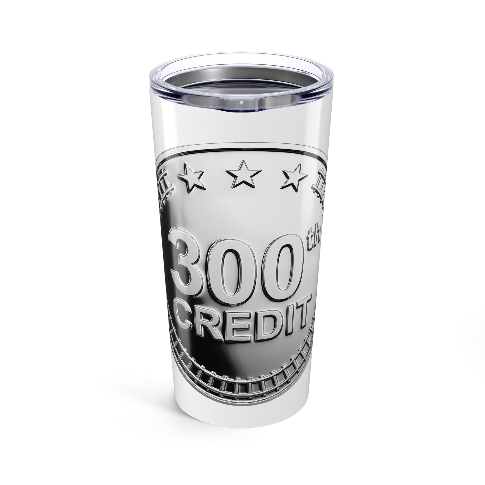 Silver Coaster Club 300th Credit Milestone Tumbler 20oz - THOOSIEMERCH product image