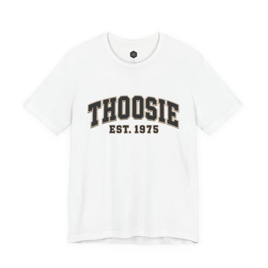 Born in 1975 Coaster Tee with vintage collegiate year graphic