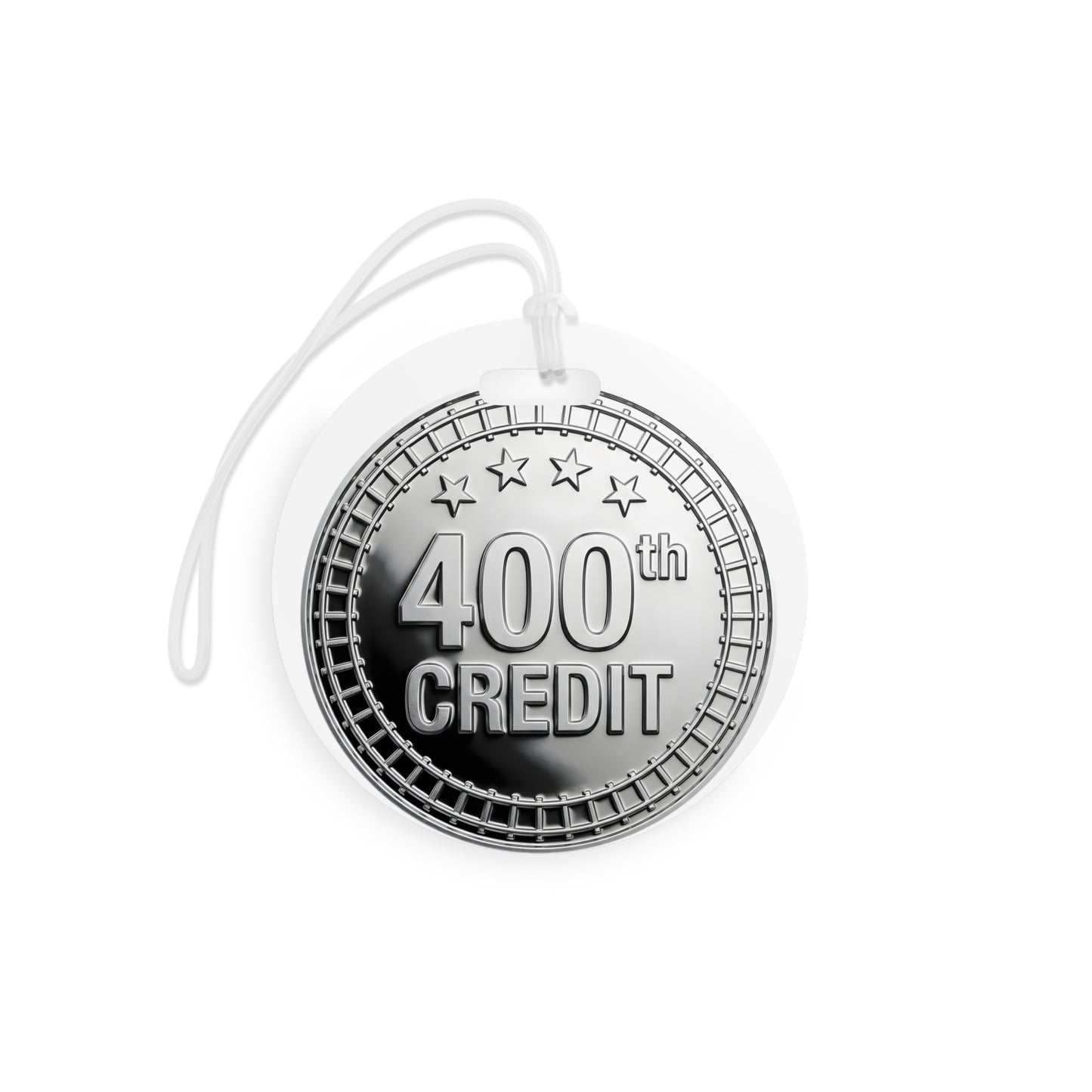 Silver Coaster Club 400th Credit Milestone Luggage Tag - THOOSIEMERCH product image